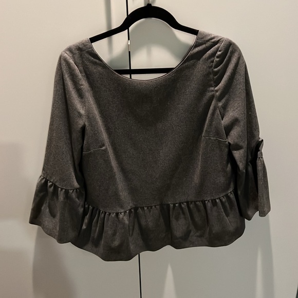 Sezane Tavia Top. Grey. Size 36/US 4 - Picture 4 of 6